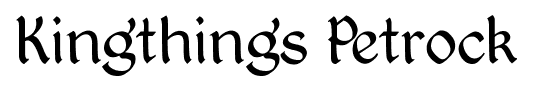 Kingthings Petrock font